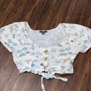 Tropical Pattern Crop Too